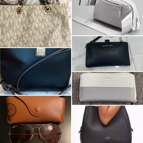 Bundle! New Kate Spade Leila+wallet, ray bans, MK bag+wallet, D&B bag, lulumelon - Picture 1 of 15